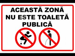 Indicator aceasta zona nu este toaleta publica